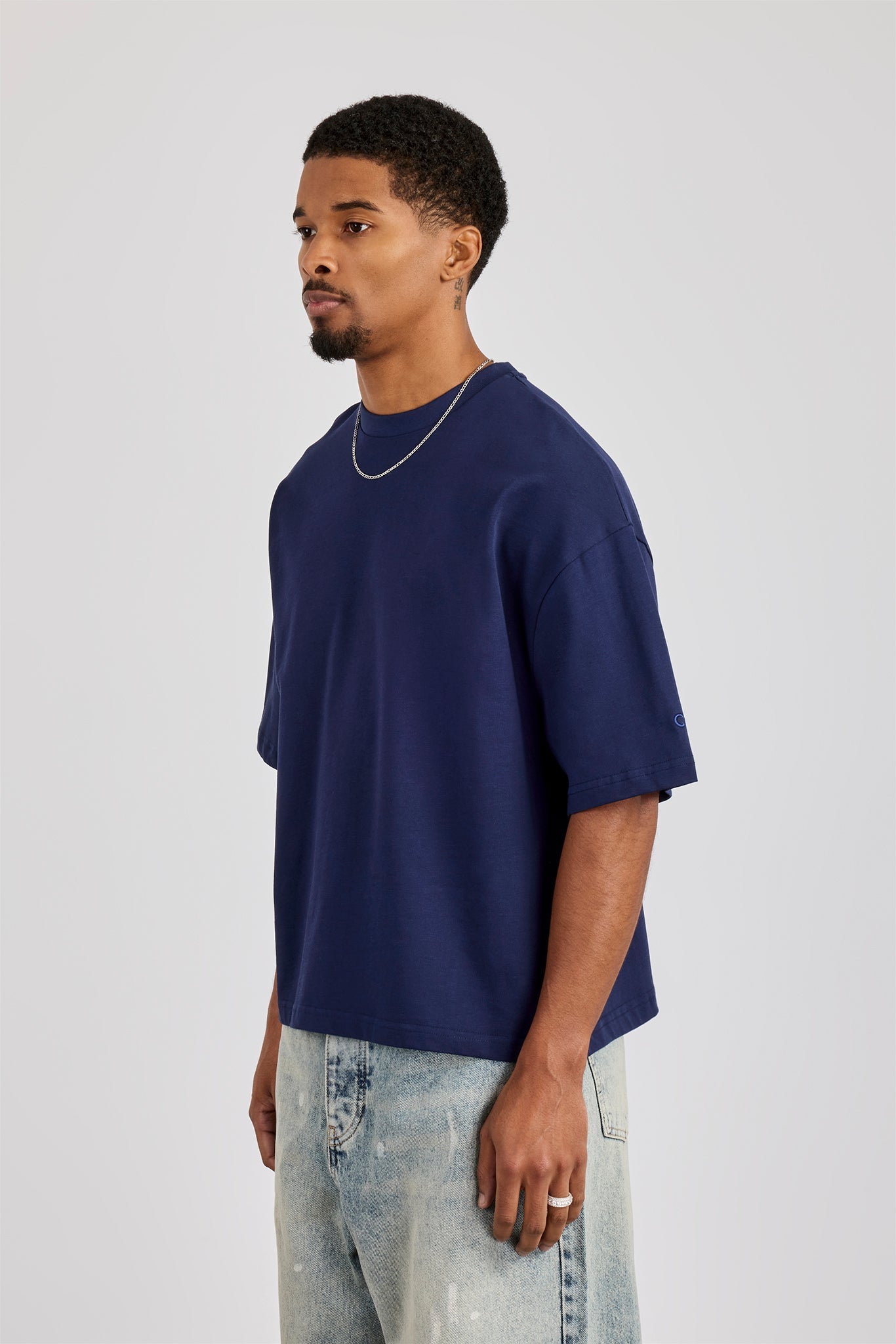 Cernucci Boxy T-Shirt - Navy Blue